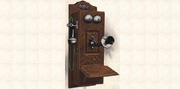 Telfono rural de madera del ao 1907
